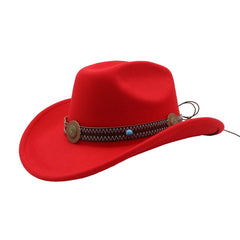 COUPLE FEDORA JAZZ HAT WESTERN ETHNIC WOOL HAT_CWAH04382