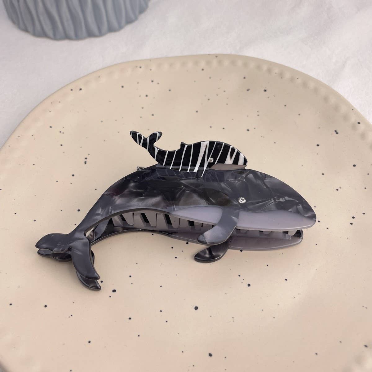 Sea Shell & Lobster Hair Claw, Ocean Animal Clip_Cwaha07131