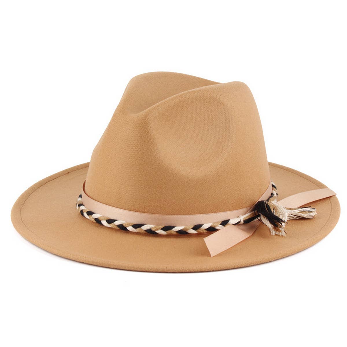 FASHION RETRO SOLID COLOR FELT HAT JAZZ HAT_CWAH0764