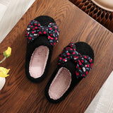 CUTE CHERRY BOW SLIPPERS THICK WARM INDOOR SHOES_CWSHF00212