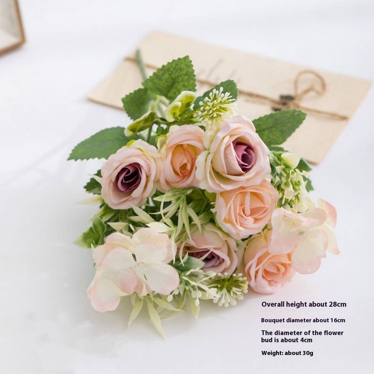 NEW FAUX ELSA ROSE BOUQUET FOR HOME DECOR_CWMM6583