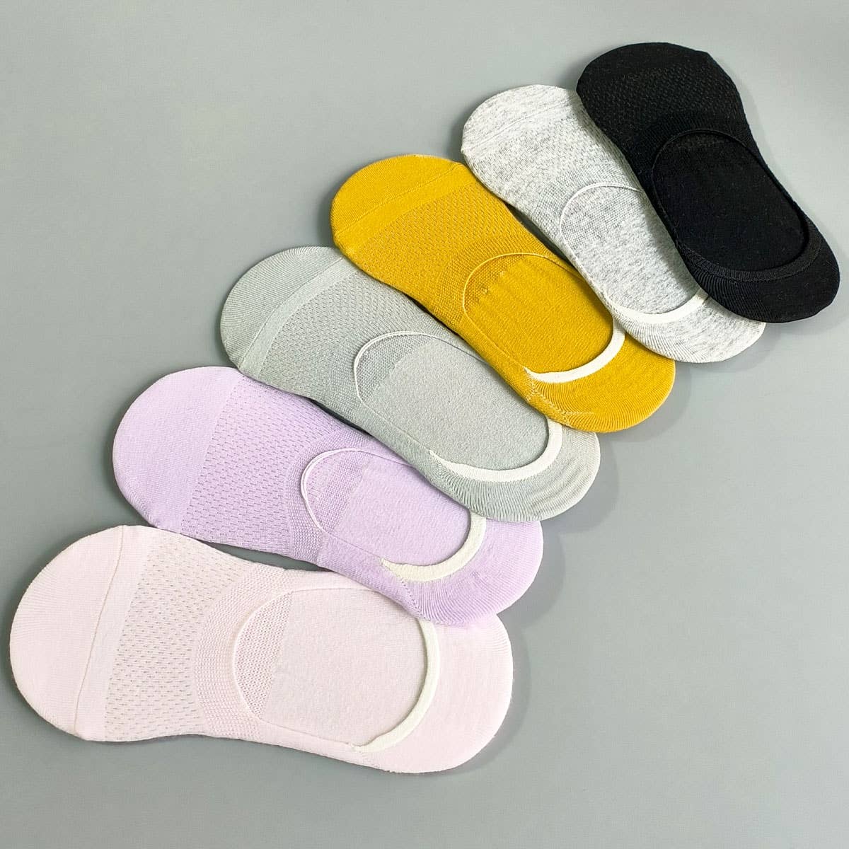 MESH SOLID NO SHOW SOCKS FOR BREATHABLE SUMMER_CWMS068