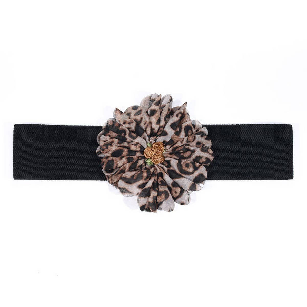 ELASTIC WIDE FLORAL WAIST BELT FOR DRESSES_CWMM6426