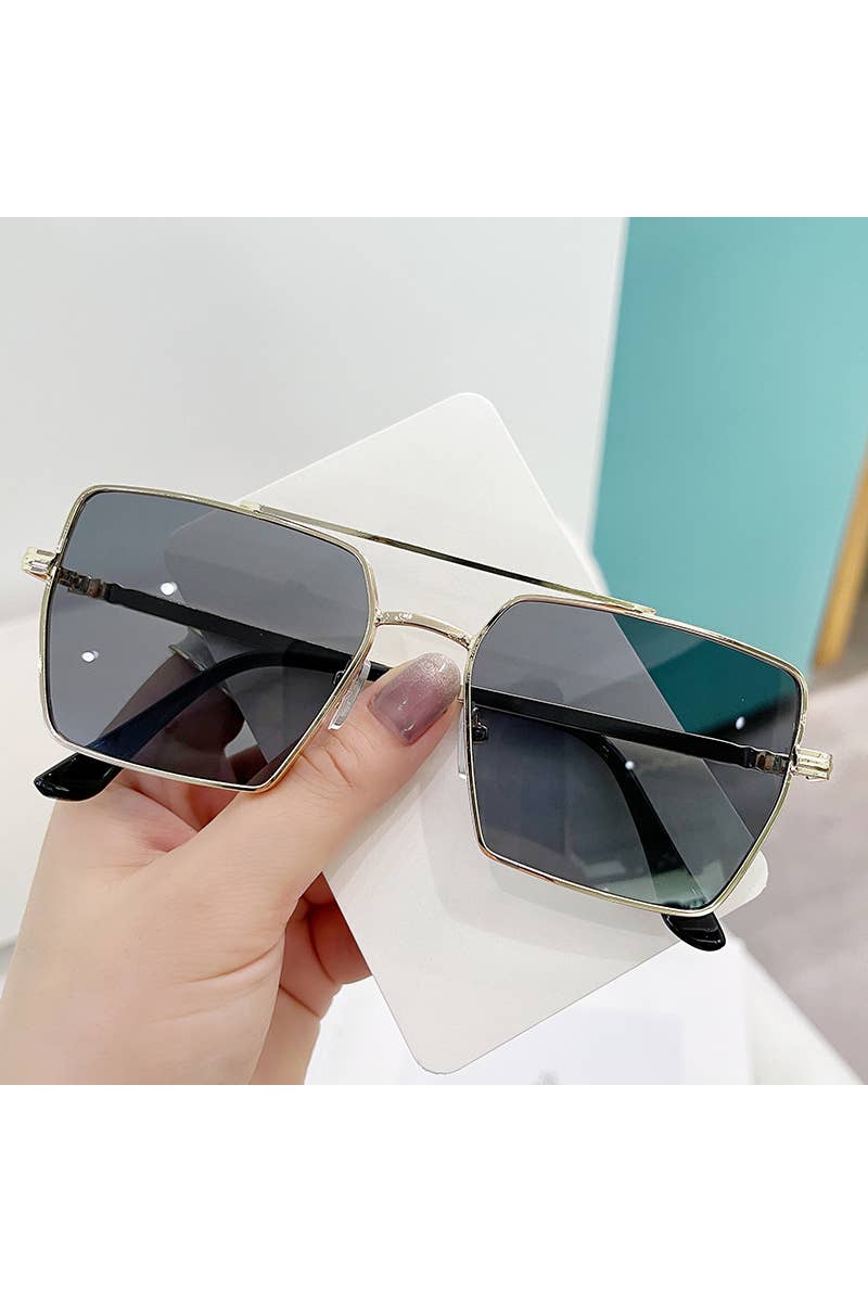 FLAT TOP FRAME SQUARE SUNGLASSES_CWASG0100