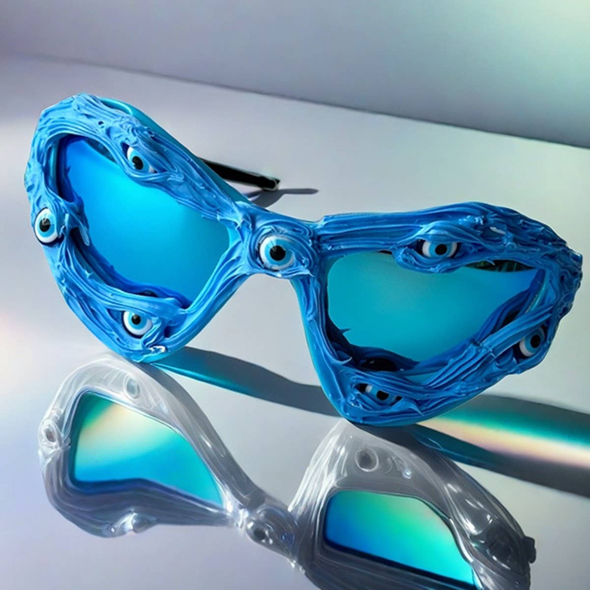 BLUE EYES HALLOWEEN PARTY PUNK SUNGLASSES_CWASG0827