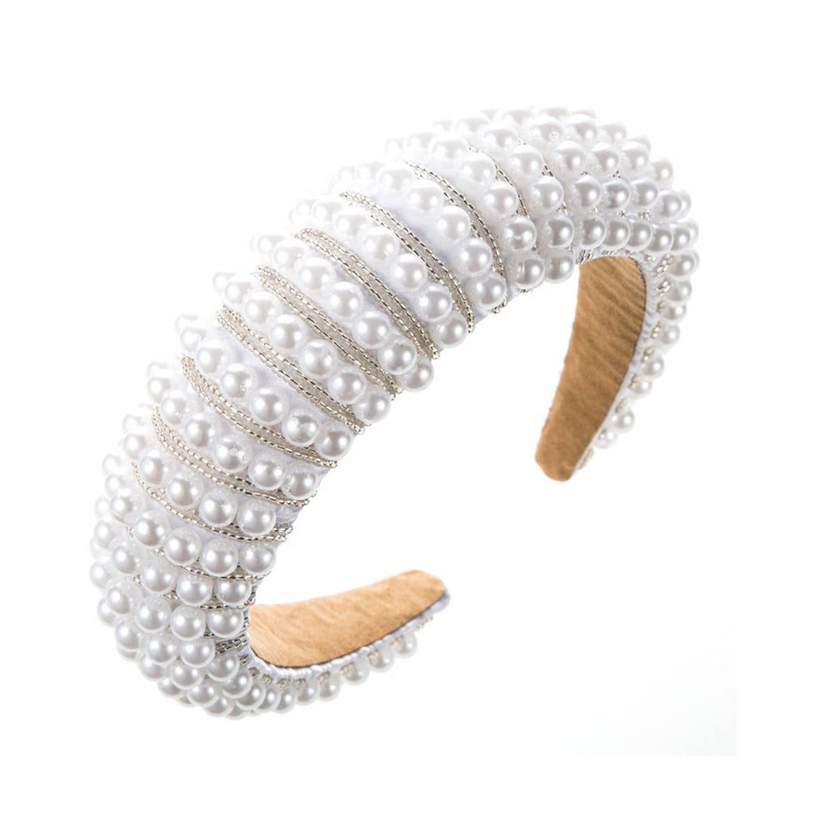 RETRO LIGHT LUXURY PEARL HEADBAND_CWAHA0825
