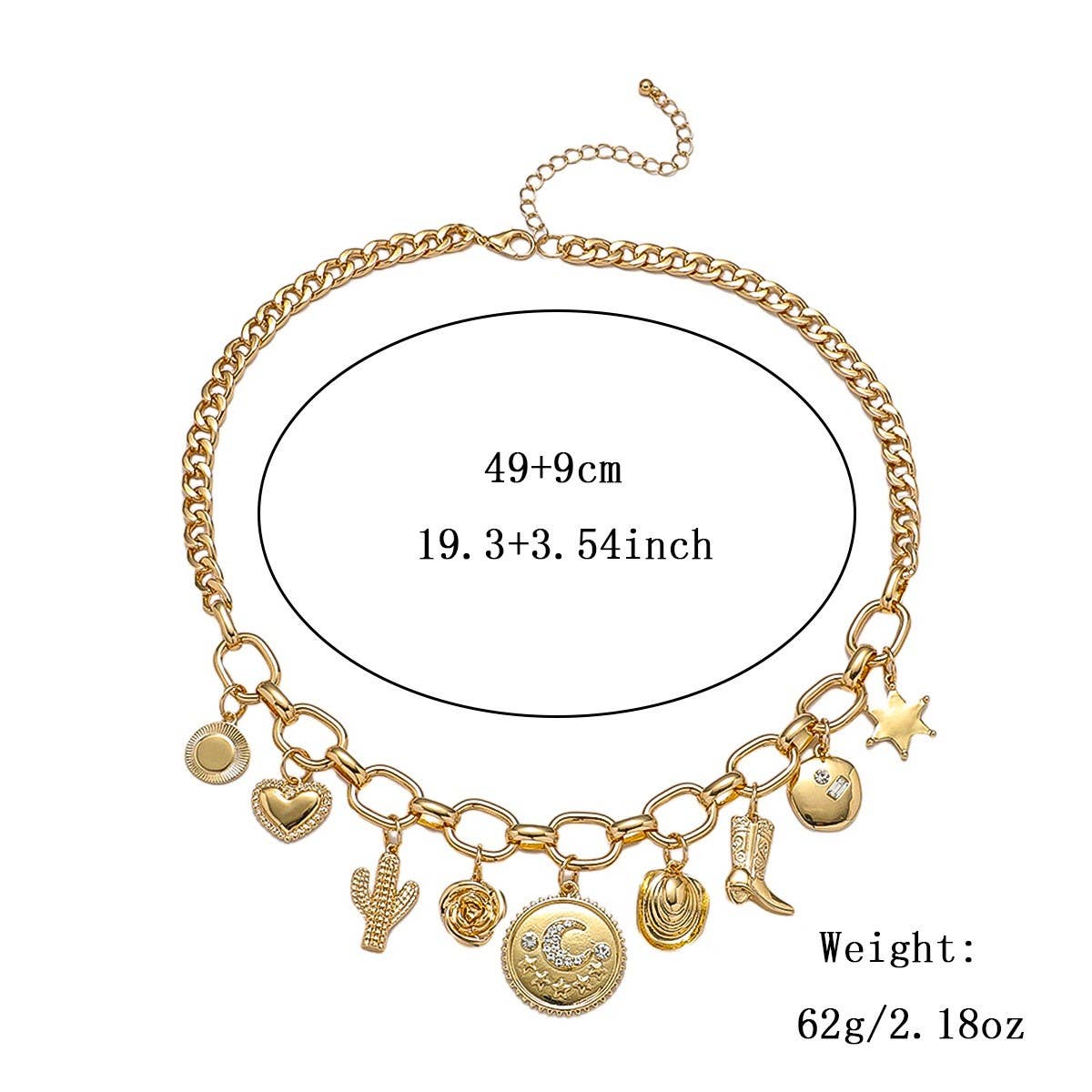 FASHION ORIGINAL DESIGN MULTI PENDANT NECKLACE_CWAJE2830