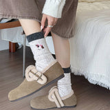 Womens Thick Wool Korean Slouchy Dog Socks_Cwms03287