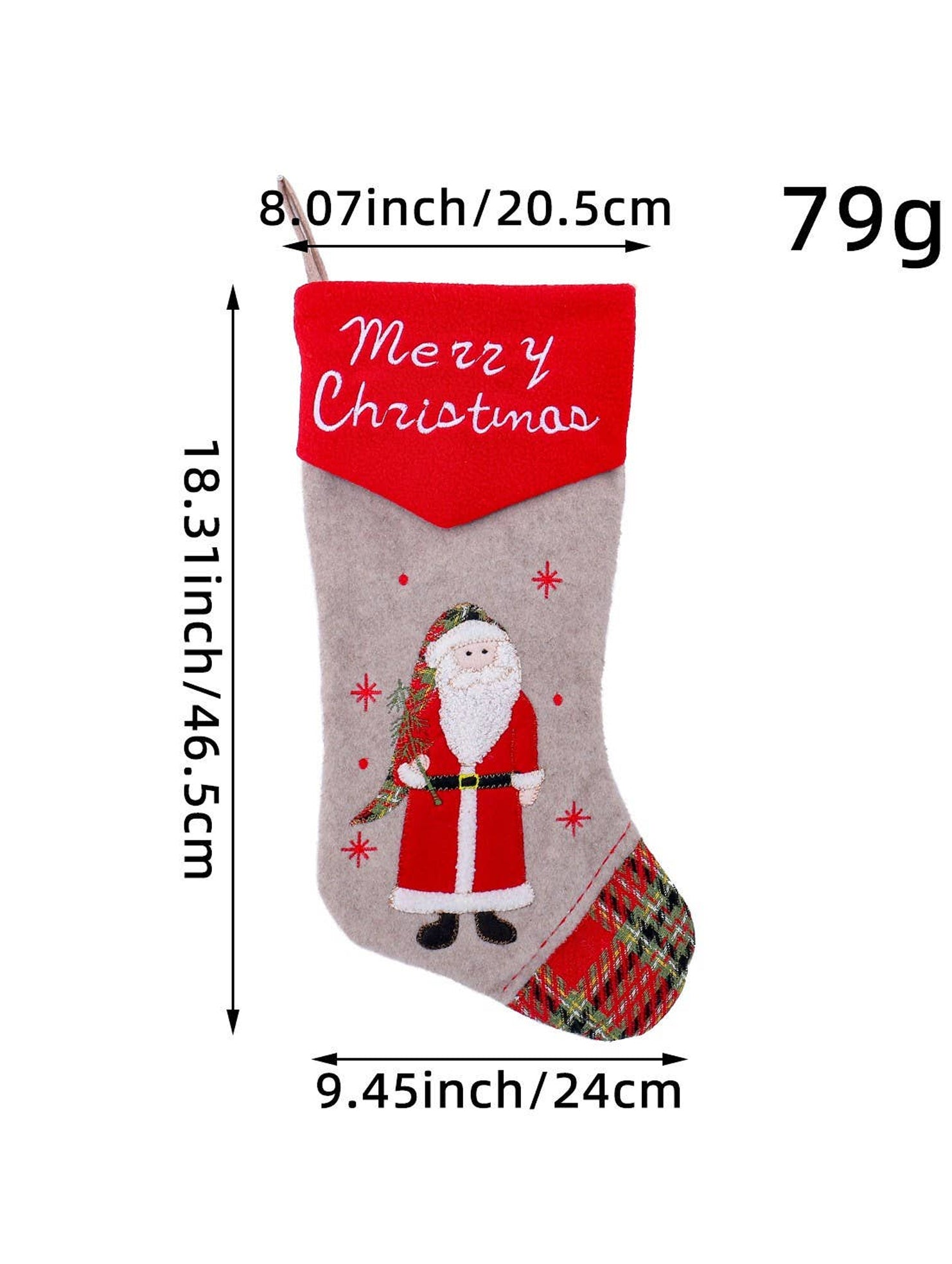 EMBROIDERED GIFT CHRISTMAS STOCKING CANDY BAG_CWMS1451