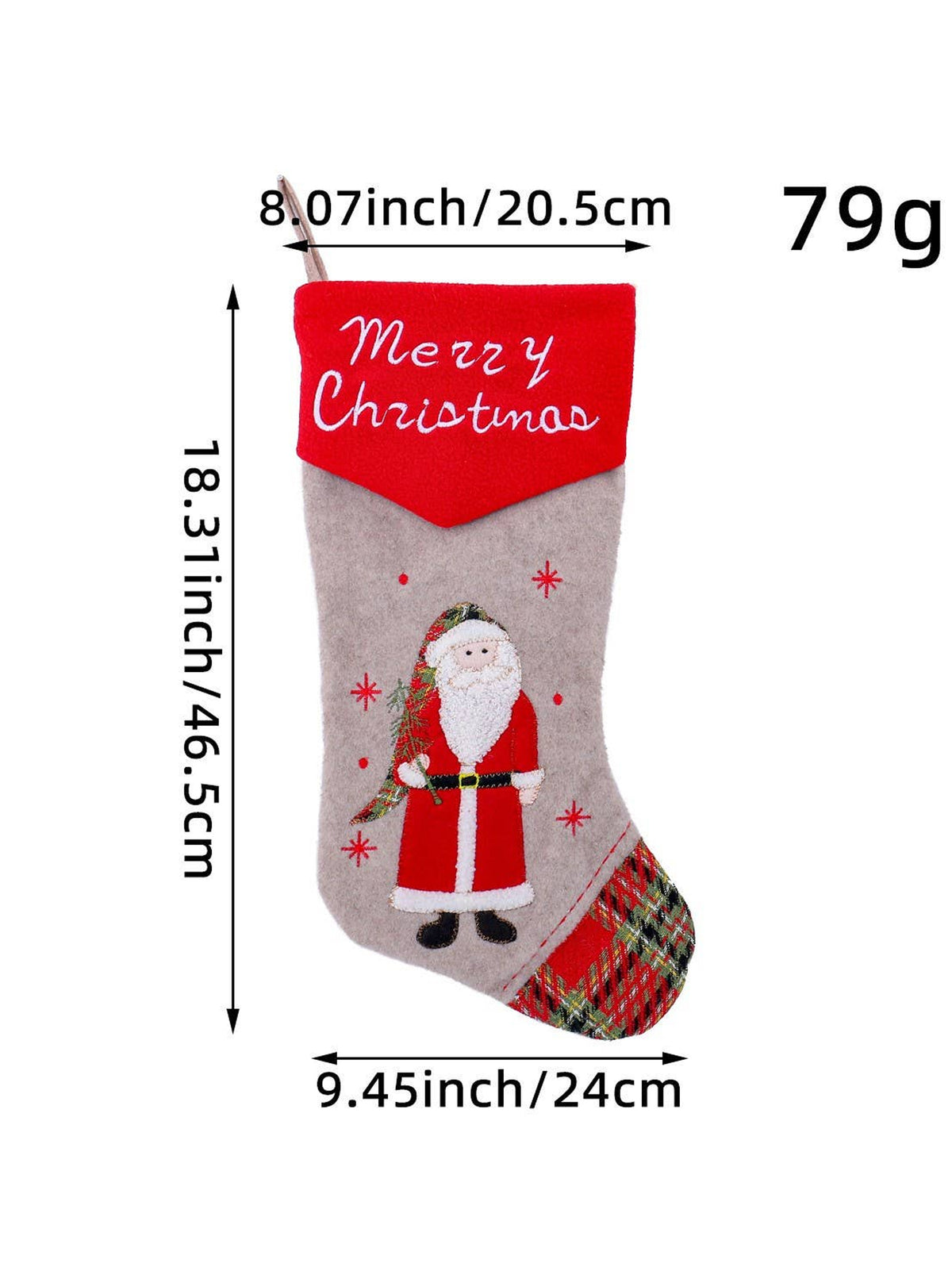 EMBROIDERED GIFT CHRISTMAS STOCKING CANDY BAG_CWMS1451