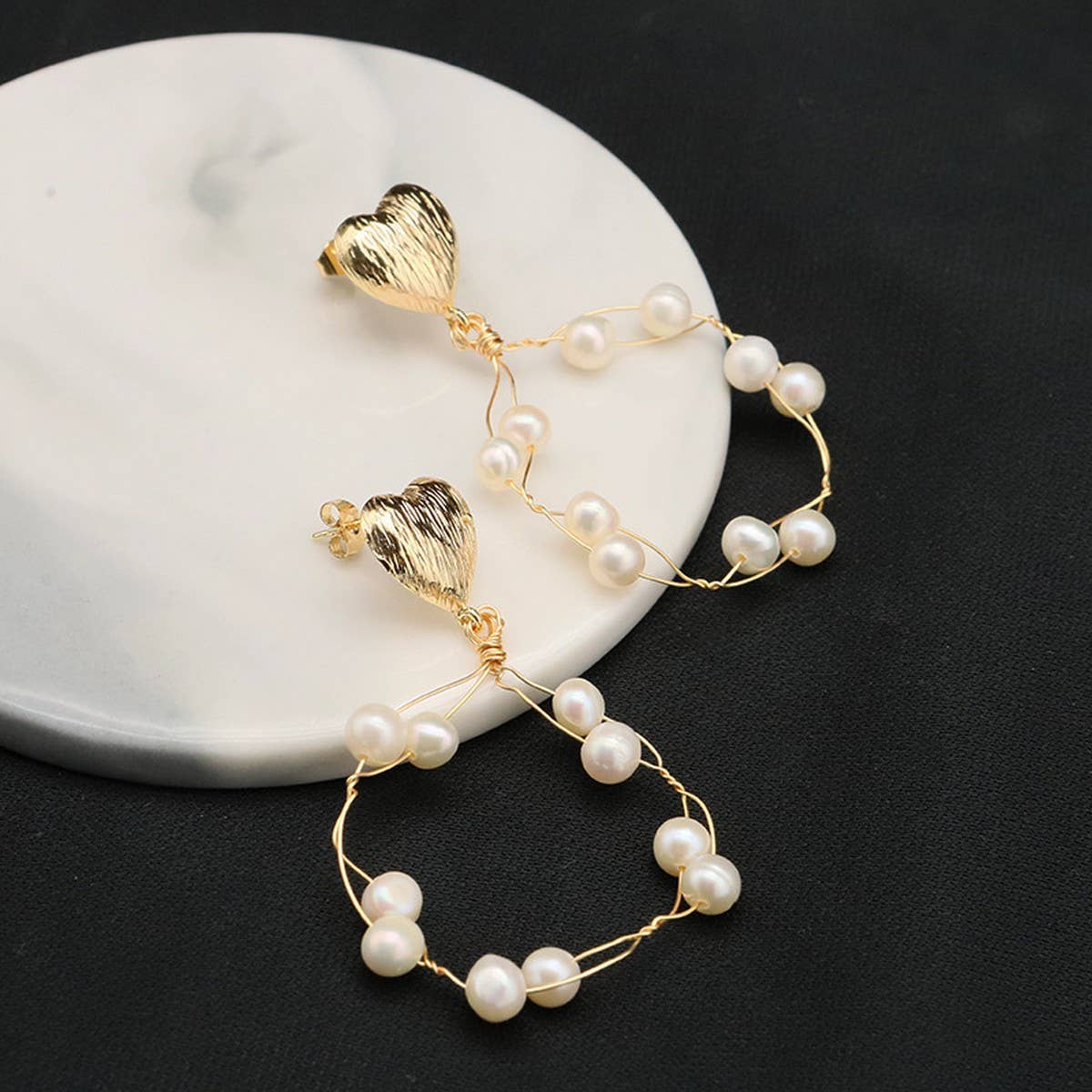 NEW SIMPLE HIGH END NATURAL PEARL EARRINGS_CWAJE3817