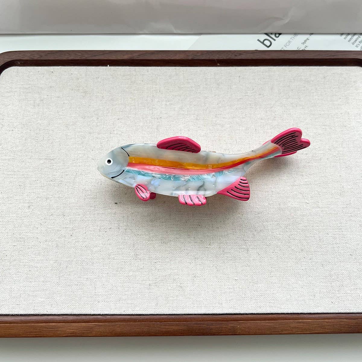 RAINBOW FISH HAIR CLAW OCEAN STYLE ACETATE CLIP_CWAHA5766