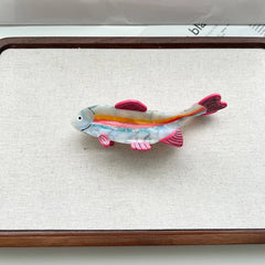 RAINBOW FISH HAIR CLAW OCEAN STYLE ACETATE CLIP_CWAHA5766