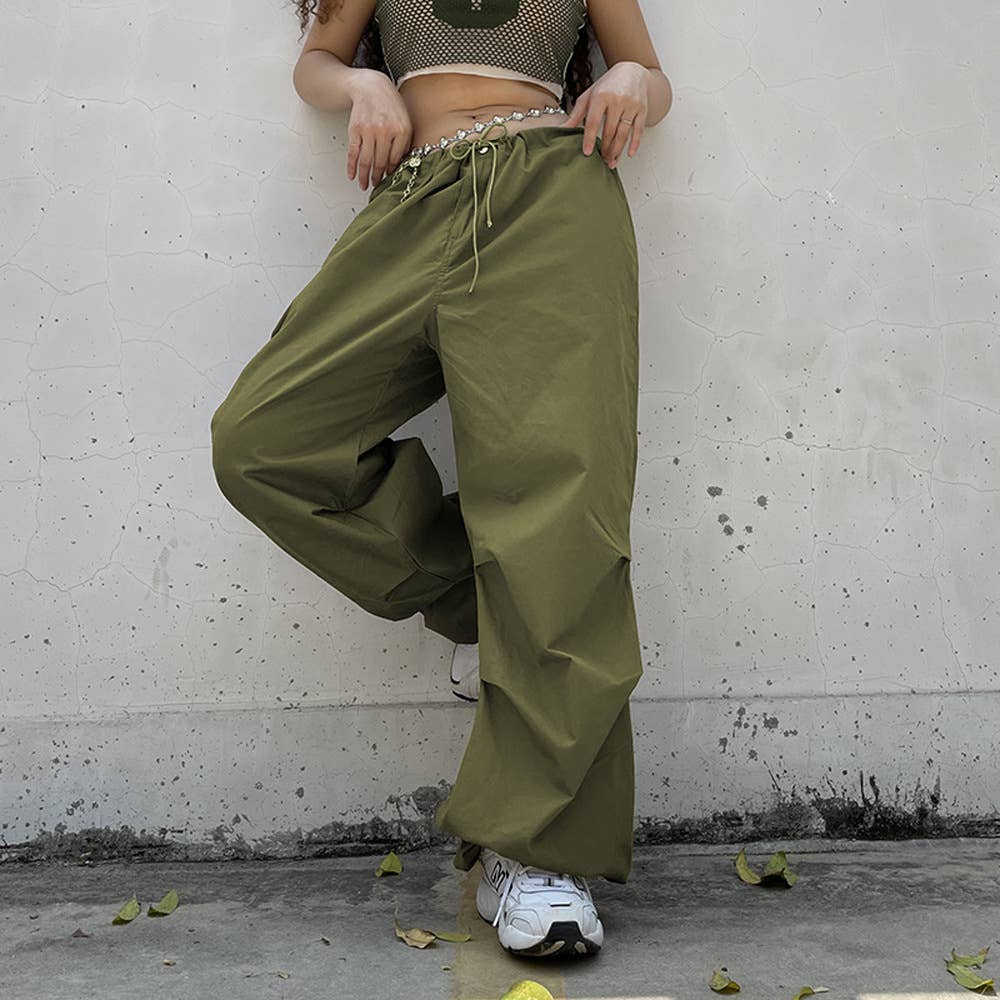 Trendy Low Waist Casual Wide-Leg Cargo Pants