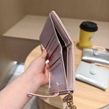 Unique Vintage Pearl 2-Fold Wallet With Zipper_Cwab06249