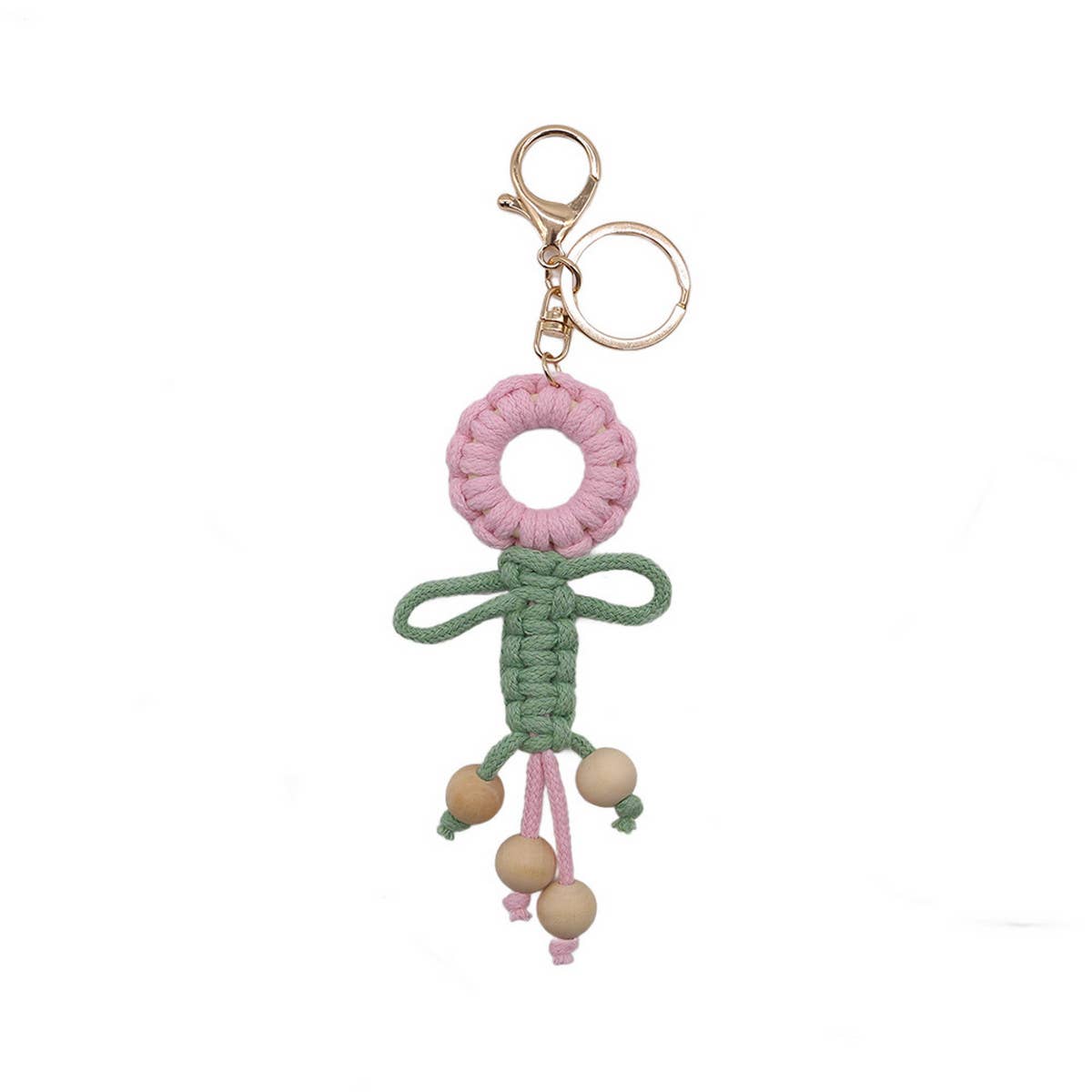 2024 HAND WOVEN FLOWER KEYCHAIN_CWMM1571