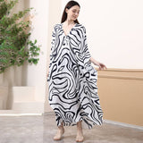 Zebra Print Rayon Beachver-Up Withven Front_Cwmm6158