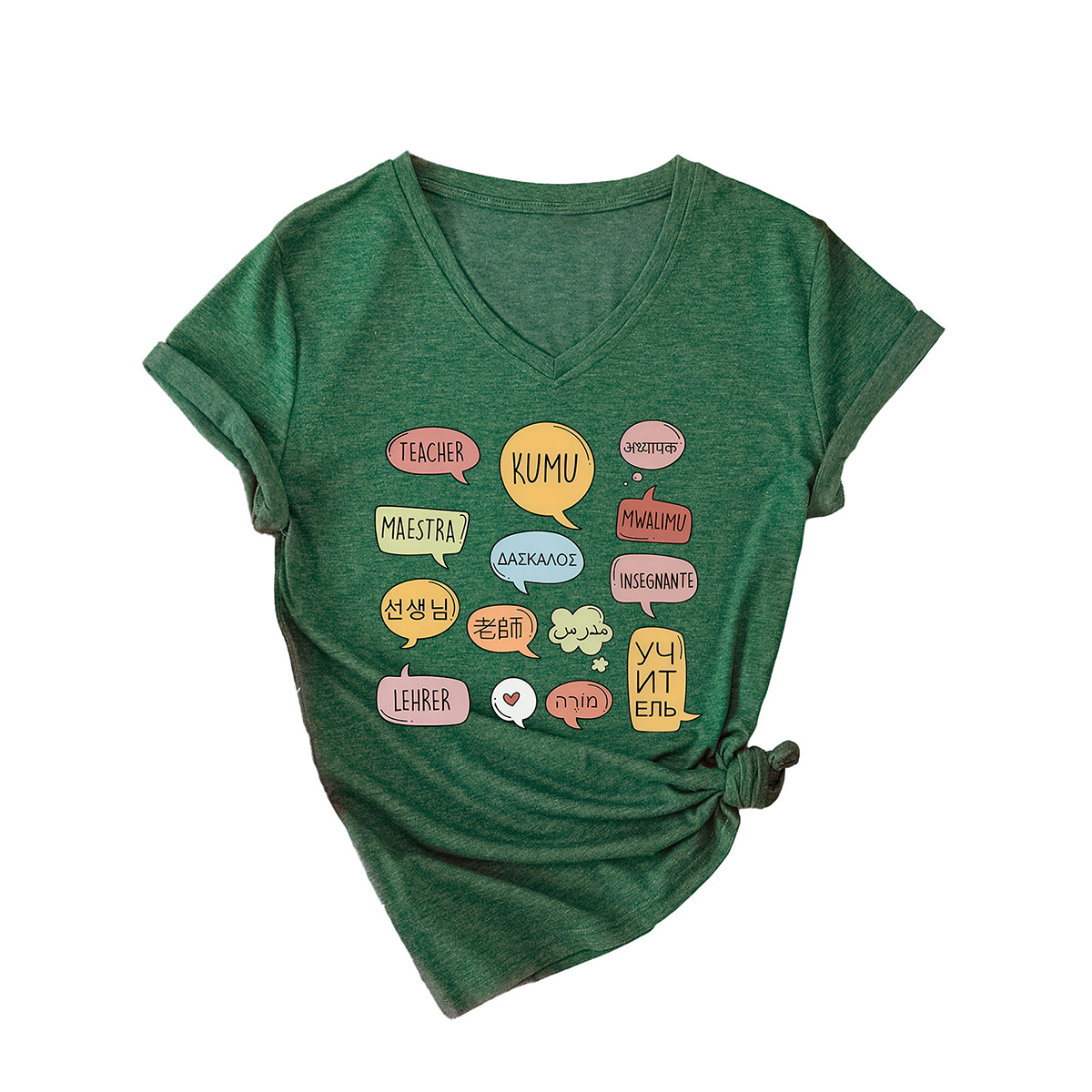 Women Teaching Teev Neck Teacher Shirt_Cwttsl0478