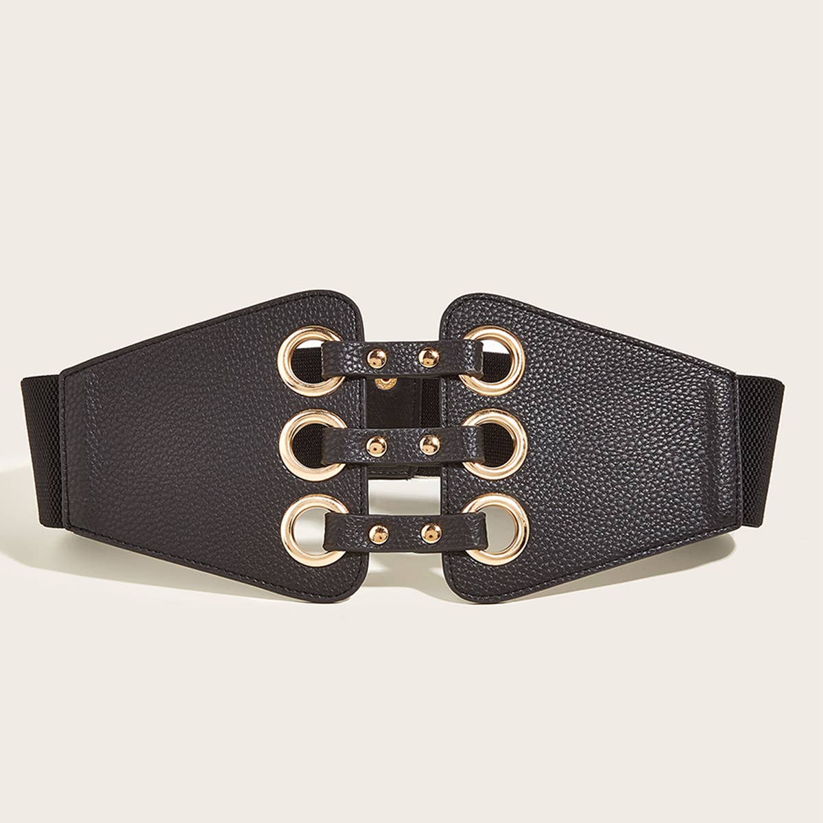 RETRO RIVET HOLLOW WIDE GIRDLE BELT_CWABE0446