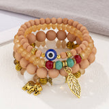 MULTI LAYERED ELEPHANT LEAF BEAD BRACELET_CWAHA2472
