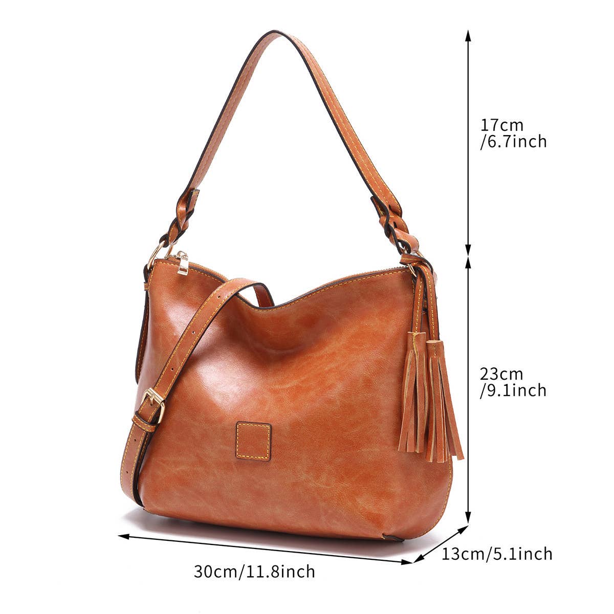 Fashion Retro Waxed Soft Pu Leather Handbag_Cwab2598