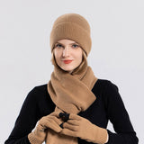 Winter Warm Outdoor Hat Gloves Scarf Set_Cwasc1126