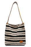 Stripe Pattern Casual Shoulder Bag_Cwab0512