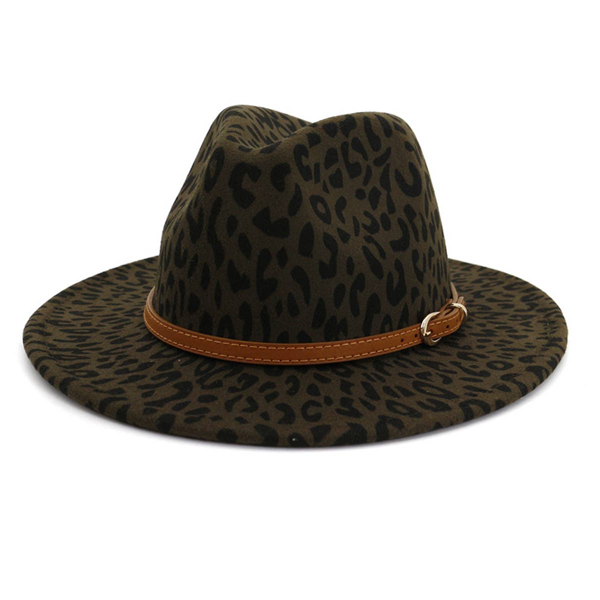 Women Warm And Simple Leopard Panama Hat_Cwah0704
