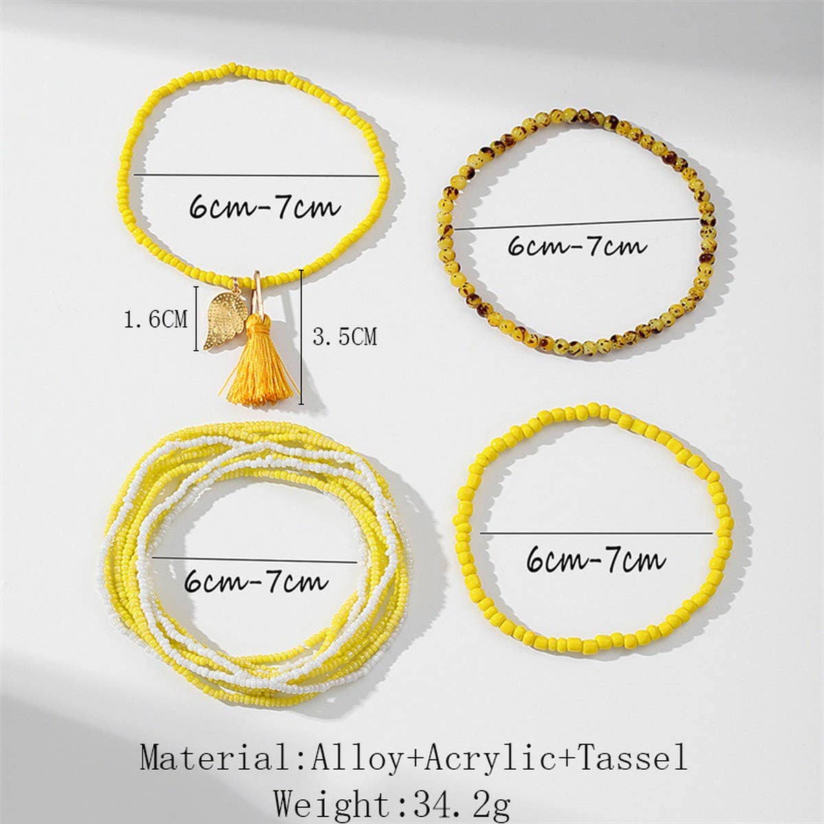 HANDMADE TASSEL ANKLET WING CHARM DESIGN_CWMM6364