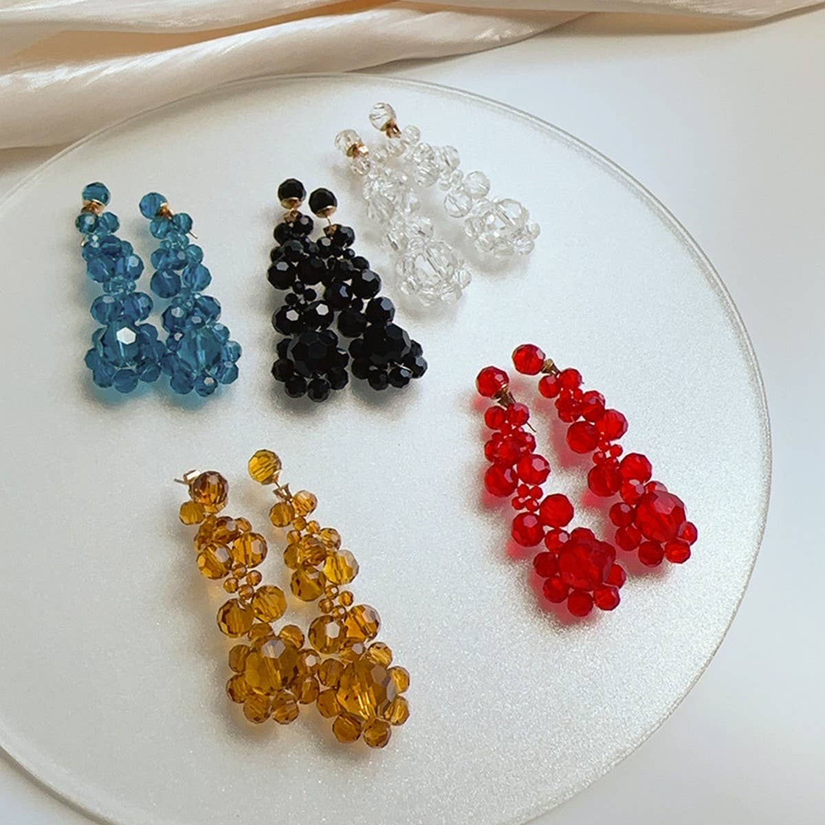 LIGHT LUXURY CRYSTAL FLOWER VERSATILE EARRINGS_CWAJE2184