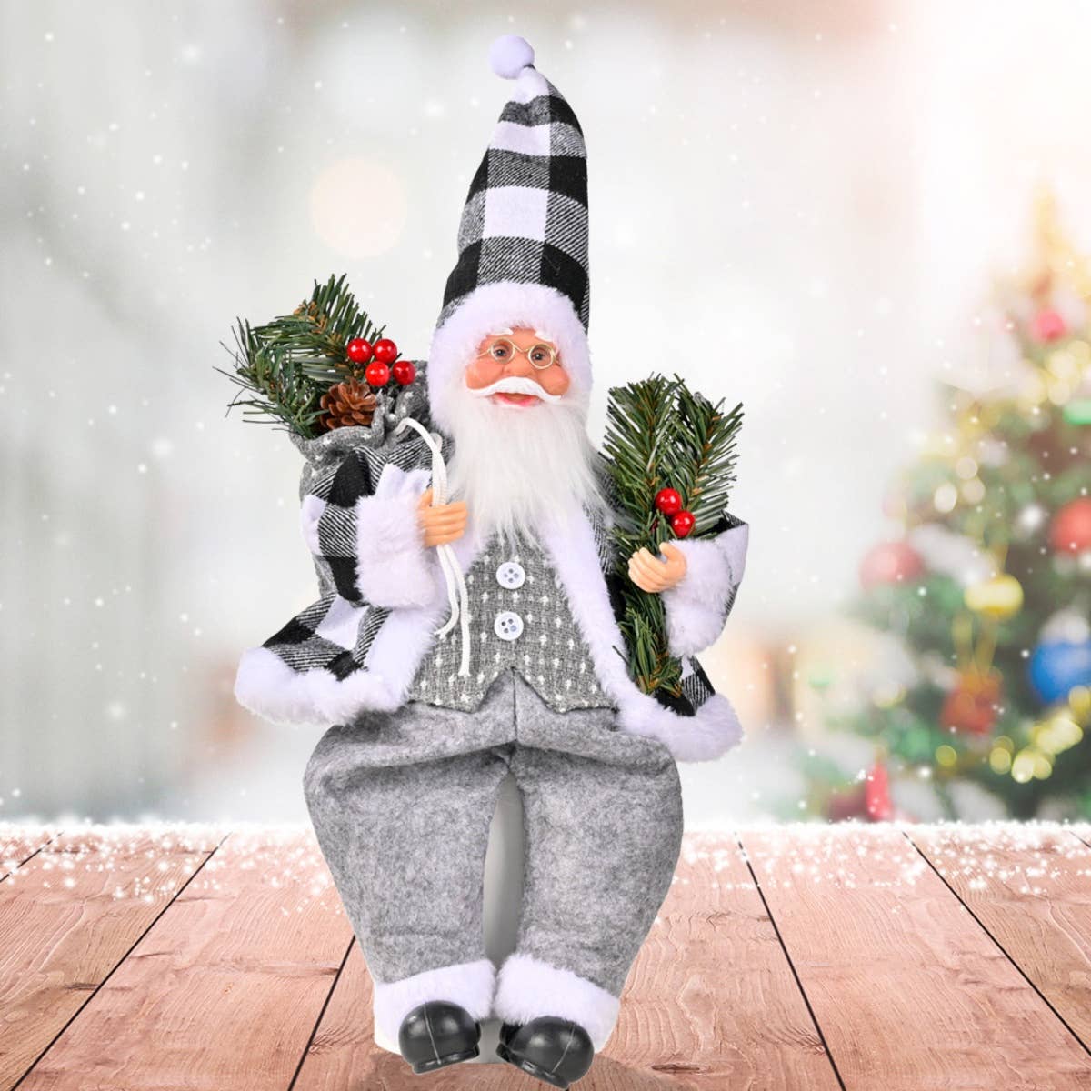 Cwasc1950_Christmas Doll Santa Claus Doll Decoration