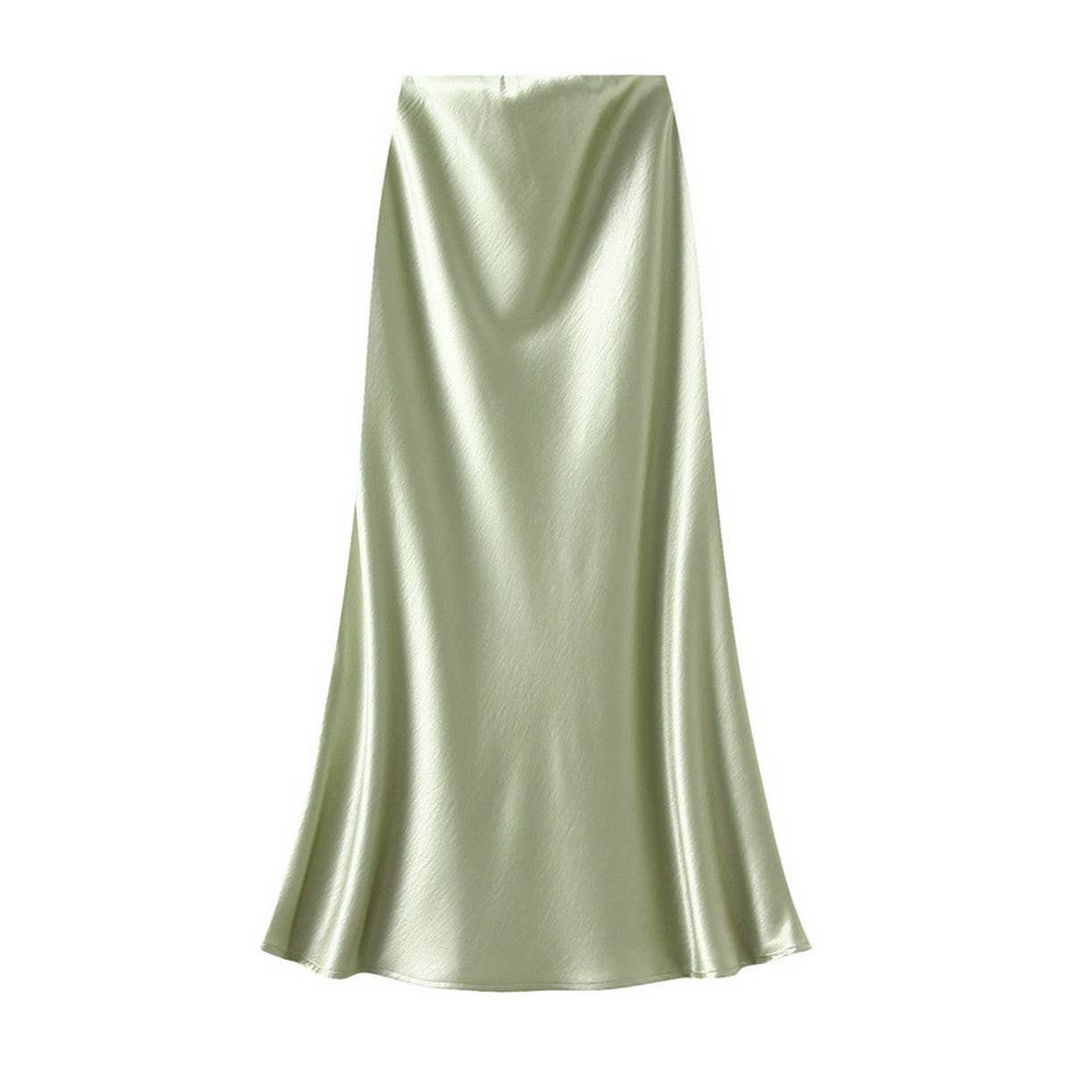 SATIN FISHTAIL MIDI SKIRT WITH SLIMMING FIT_CWBMS0334