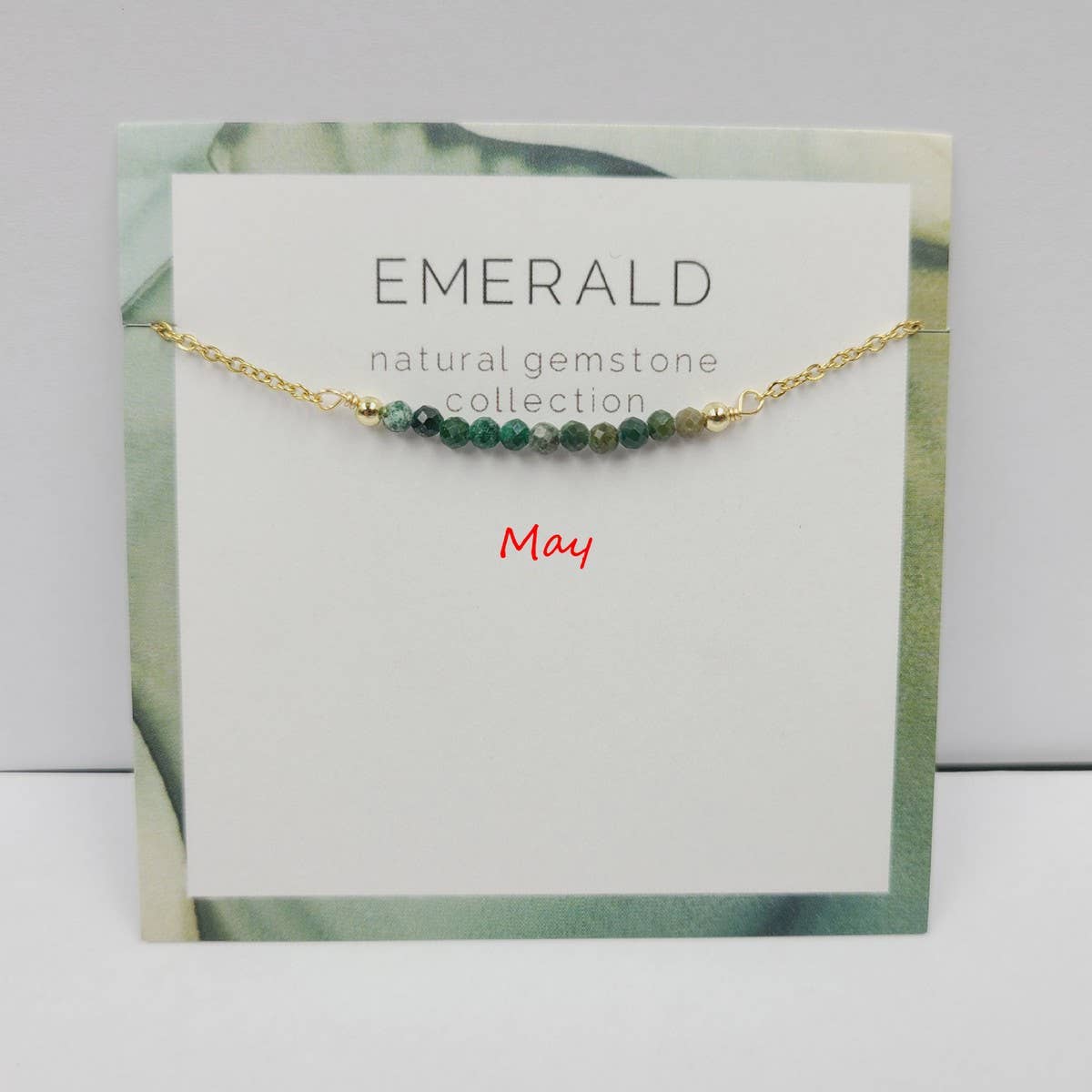 DECEMBER NECKLACE NATURAL STONE LOCK BONE CHAIN_CWAJE1054