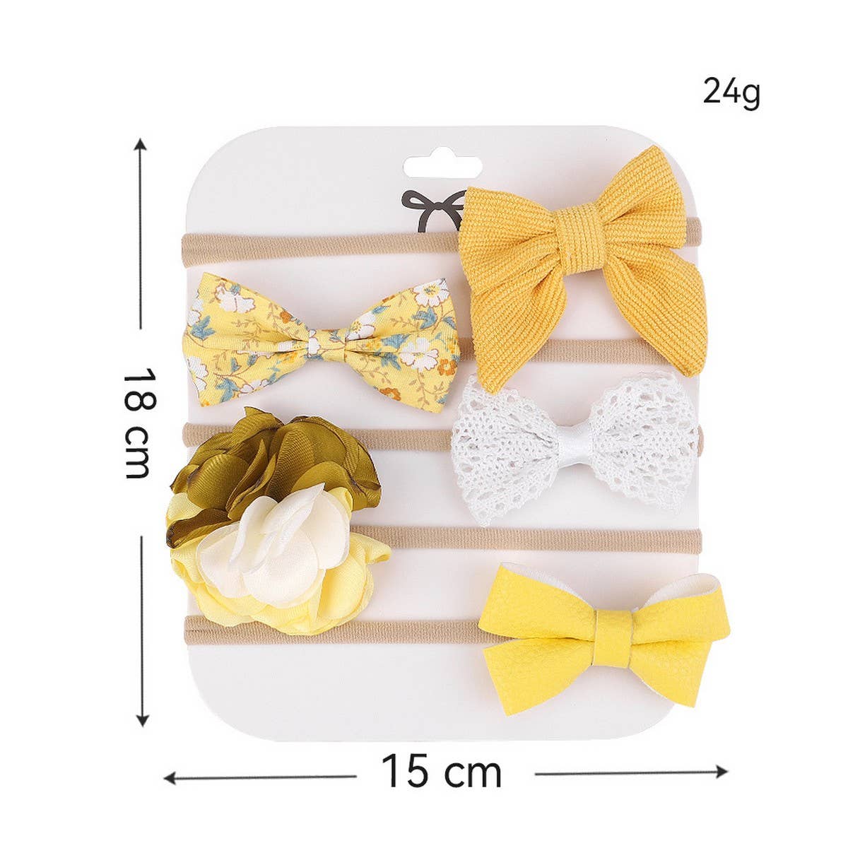 BABY NYLON HEADBAND SET WITH SOFT BOW_CWAHA6725