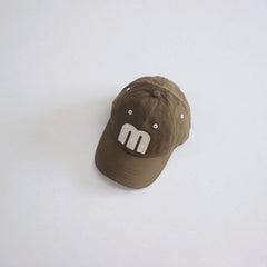 KIDS BIG M LETTER BASEBALL CAP TRENDY SUN HAT CWAH2899