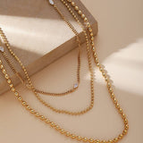 TEMPERAMENT ROUND CHAIN ZIRCON NECKLACE_CWMM3582