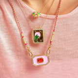TAROT CARD PENDANT NECKLACE ENAMEL RHINESTONE_CWMM6960