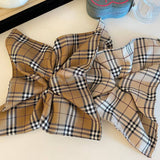 Plaid Lace Scrunchie Retro Bun Hair Tie_Cwaha08210