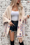 Cwocal0832_Geometric Jacquard Ethnic Style Tassel Shawl