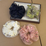 FLUFFY RHINESTONE BOW HAIR TIE_CWAHA0943