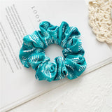 GREEN CHRISTMAS HAIR TIE SCRUNCHIES_CWAHA0429