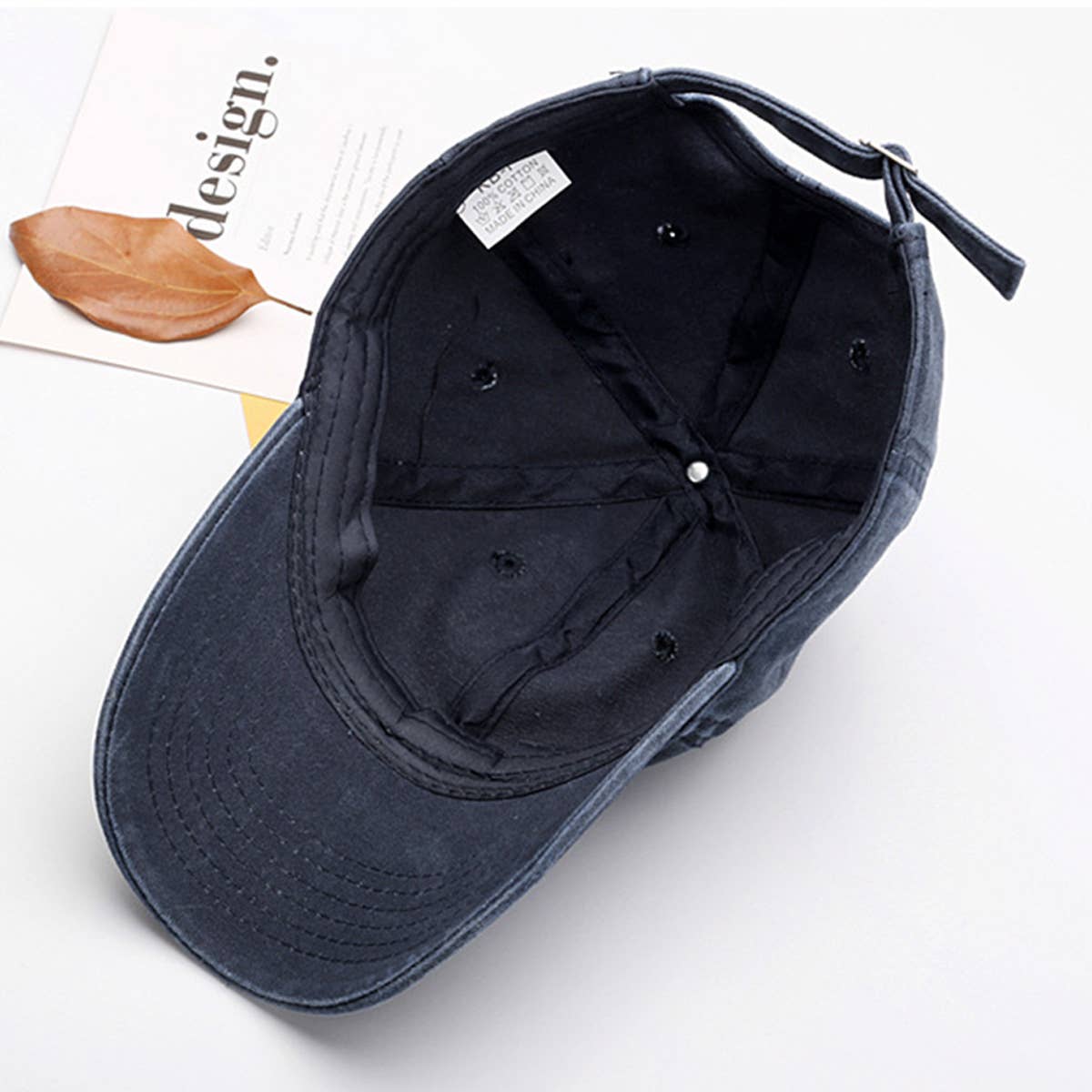 Washed Distressed Plain Cotton Baseball Cap_Cwah1854