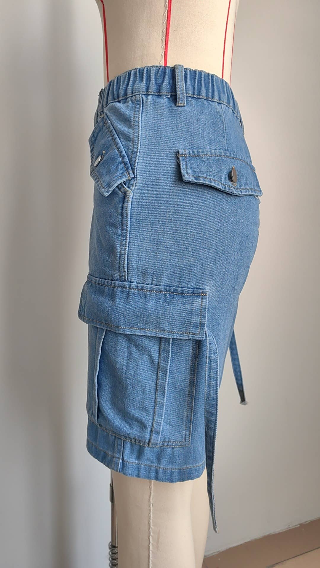 Washed Cargo Cropped Casual Shorts