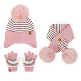 CHILDRENS WINTER WARM KNITTED THREE PIECE SUIT_CWMM2805