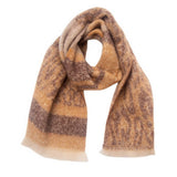 LEOPARD JACQUARD SCARF UNISEX WINTER KNIT WRAP_CWASC0860