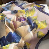 PRINTED SATIN BEACH SHAWL SCARF FOR SPRING_CWASC0526
