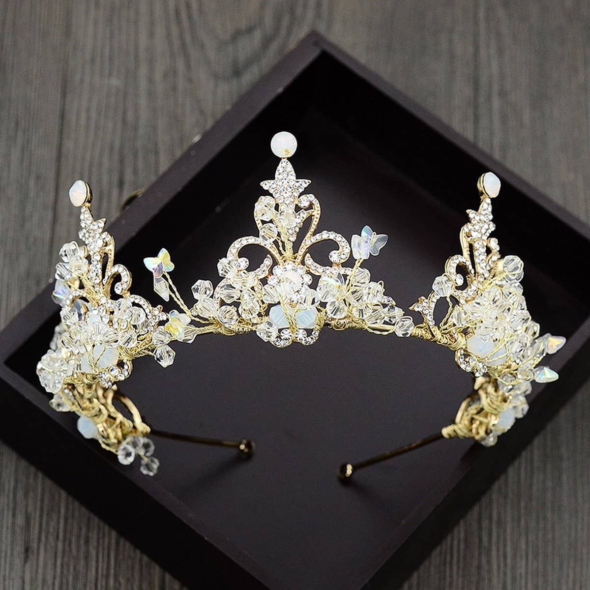 BRIDAL WEDDING CRYSTAL TIARAS HANDMADE CROWN_CWMM2027