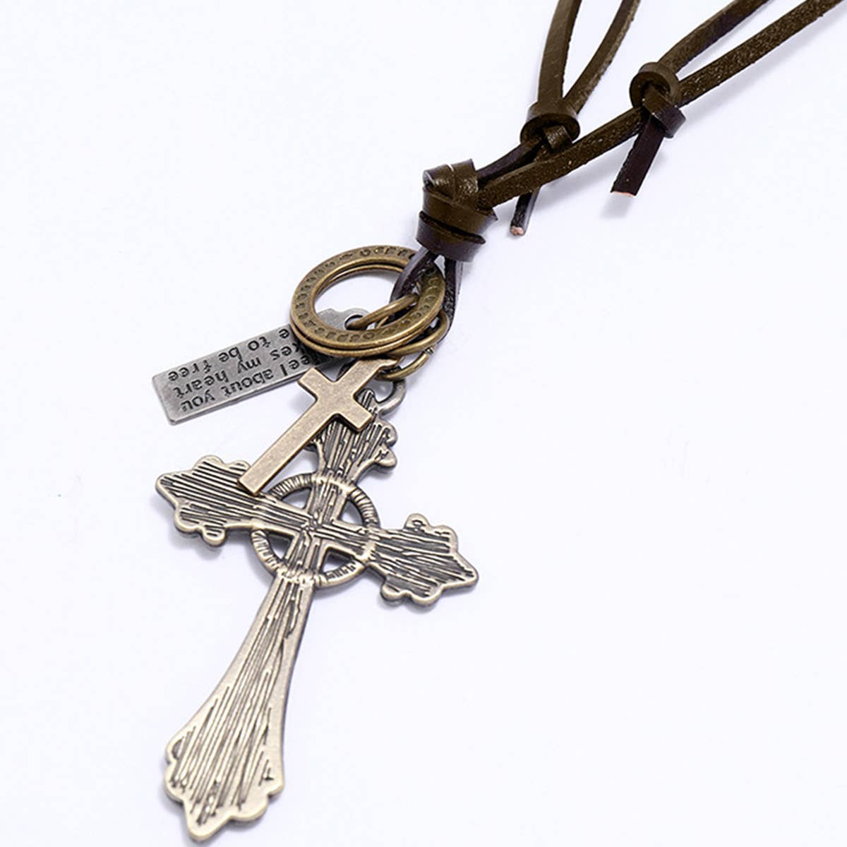 RETRO ADJUSTABLE CROSS PENDANT NECKLACES_CWAJE0498