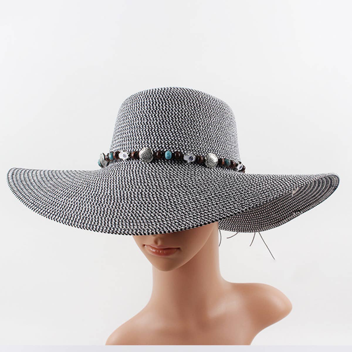 OUTDOOR LEISURE SUN PROTECTION DOME STRAW HAT_CWAH1205