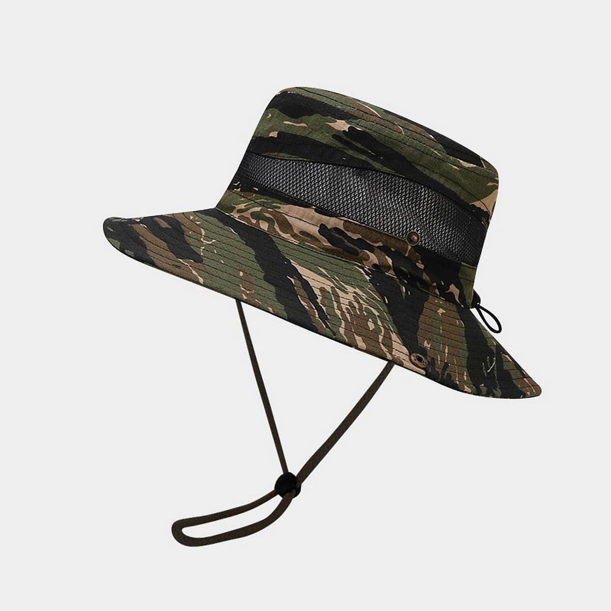 CAMOUFLAGE MESH SUN HAT FOR HIKING FISHING_CWAH3838